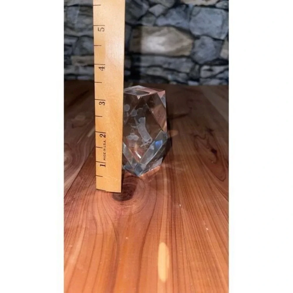 Cat 3D laser etched crystal glass Cube Kitten/Cat Statue, Paper Weight